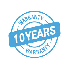 10 Years Warranty Vector