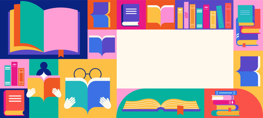 Books and Reading Concept Illustration