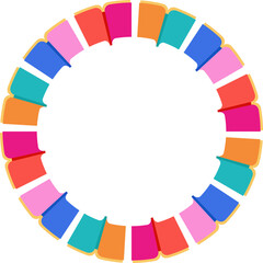 Obraz premium Round Books Frame