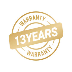 Obraz premium 13 Years Warranty Vector