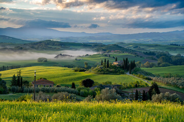 Beautiful Tuscany landscape view in Italy
