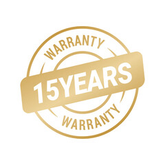 15 Years Warranty Vector