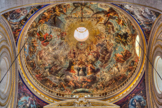 Eucharist, Tempera Painting, Altar of the Catholic Monarchs, Cathedral of Our Lady of the Immaculate Conception, 1649, Historic Center, UNESCO World Heritage Site, Puebla, Puebla State