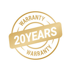 20 Years Warranty Vector