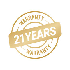 21 Years Warranty Vector