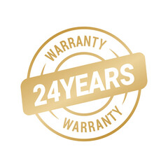 24 Years Warranty Vector