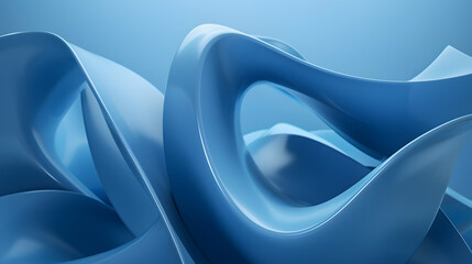 3d render, abstract modern blue background, folded ribbons macro, fashion wallpaper with wavy layers and ruffles