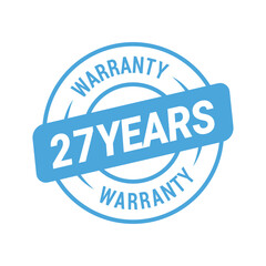 27 Years Warranty Vector