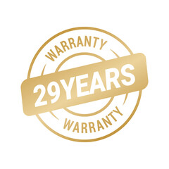 29 Years Warranty Vector