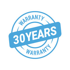 30 Years Warranty Vector