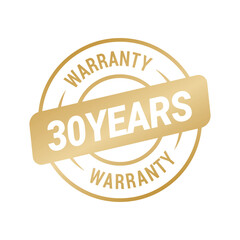 30 Years Warranty Vector