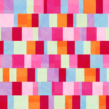 Modern Retro - 70s, multicolored - Seamless Fabric Pattern - Scrapbook Paper - Paper Set - Printable Designer Background