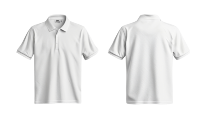 White front and back polo -shirt