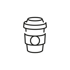 Coffee cup to-go icon. Simple coffee cup to-go icon for social media, app, and web design. Vector illustration