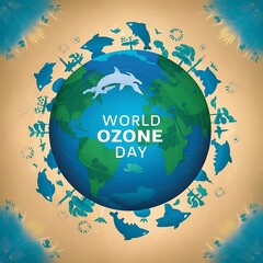 World Ozone Day (Illustration-typography)