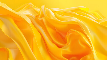 Obraz premium Abstract wave backdrop. Bright colorful yellow background. modern yellow illustration. 3d rendering