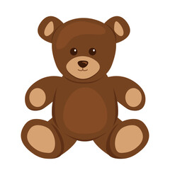 teddy bear toy- vector illustration