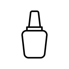 Nail polish line icon. Cosmetic icon. Skincare icon isolated on white background. Transparent background, minimalist symbol. Vector images