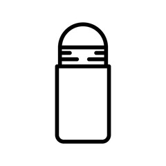 Roll on line icon. Cosmetic icon. Skincare icon isolated on white background. Transparent background, minimalist symbol. Vector images
