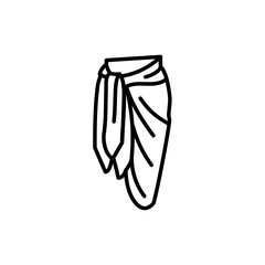 Summer sarong black line icon. Summer clothes.