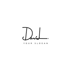 David name signature logo vector design