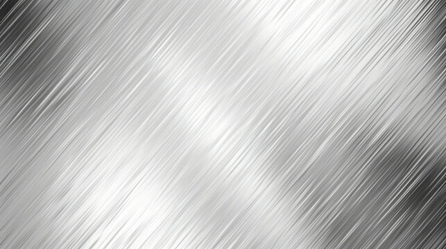 Brushed silver metal texture with diagonal lines creating a shiny, lustrous surface