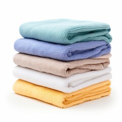 stack of colorful towels