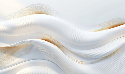 Digital white wave curve sculpture abstract graphic poster web page PPT background