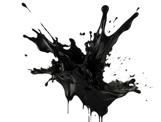 Abstract black in splash, paint, brush strokes, stain grunge isolated on white background| Abstract black in splash Cut out | Abstract black in splash PNG