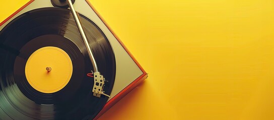 a image of a record player is playing on a turntable