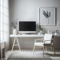 Minimalistic home office setup.