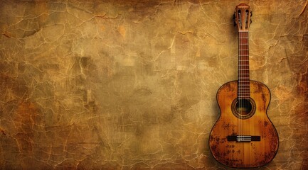 a image of a guitar on a grunge background with a grunge effect
