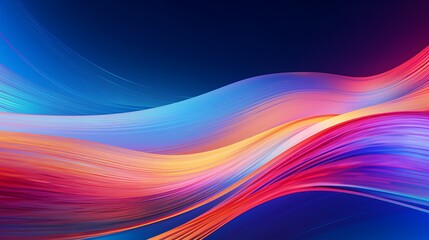Obraz premium Abstract representation of digital data streams with vibrant colors and flowing lines