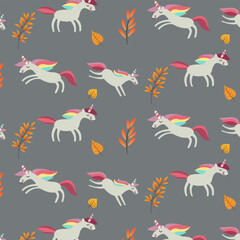 illustration of unikorn cute pattern background cartoon for kid