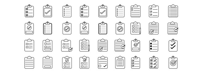 Comprehensive Set of Vector Icons Templates for Efficient Planning