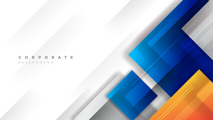 blue ,orange, and gray square background with diagonal stripes. great for business poster, corporate banner, presentation, journal report, cover.