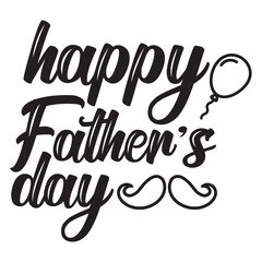 Fototapeta premium Happy Father's Day, banner. Holiday calligraphy text. Father's Day typography handwritten modern brush lettering white background isolated vector. 11:11