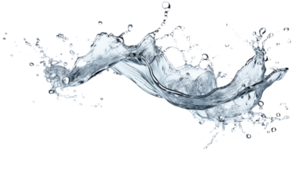 Water splash, Transparent background or PNG file