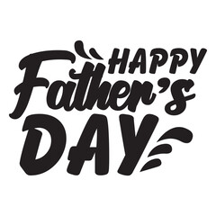 Happy Fathers Day typography or calligraphy. Happy Fathers Day greeting scratched calligraphy black text word. Hand drawn invitation print design. 11:11