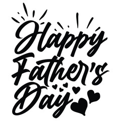 Happy Father's Day, banner. Holiday calligraphy text. Father's Day typography handwritten modern brush lettering white background isolated vector. 11:11