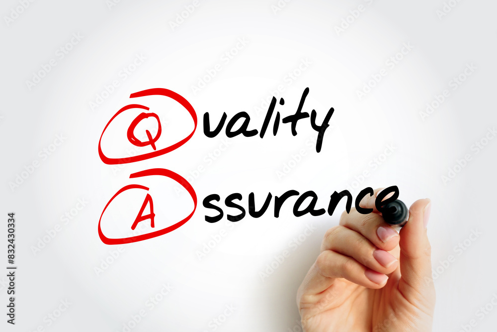 Poster qa quality assurance - systematic process of determining whether a product or service meets specifie