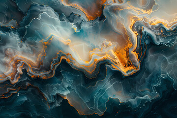 Streams of translucent hues, serpentine metallic gold swirls and foamy splashes of colour form a landscape of these free-flowing textures. Abstract green with gold - marble green and gold background.