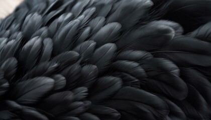 Obraz premium Soft Elegance: Blurred Black Wool Feather Background