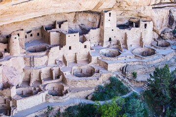 The famous Cliff Palace in Mesa Verde National Park in Colorado, USA