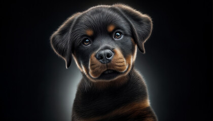 Sguardo Profondo- Il Cucciolo di Rottweiler