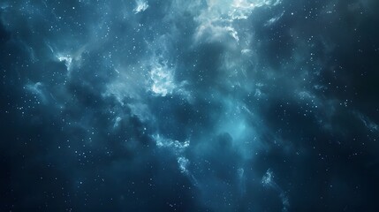 Fototapeta premium Ethereal Deep Space Clouds in Mystical Blue Tones