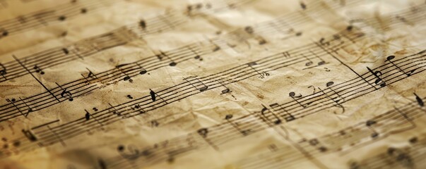 a image of a sheet of music with notes and a pen