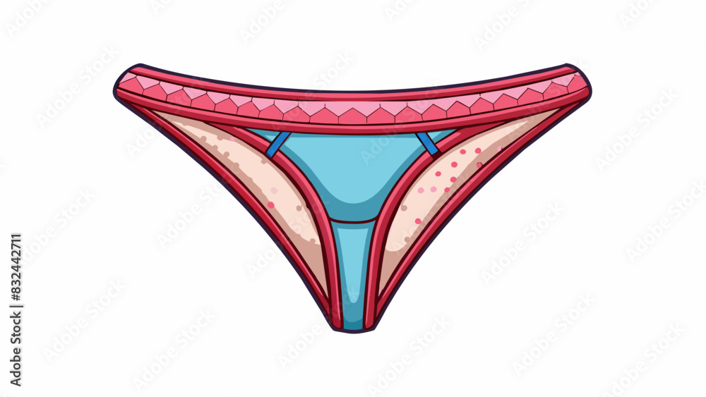 Aufkleber a piece of fabric typically with lace or mesh designs that covers the and is held in place by elasti