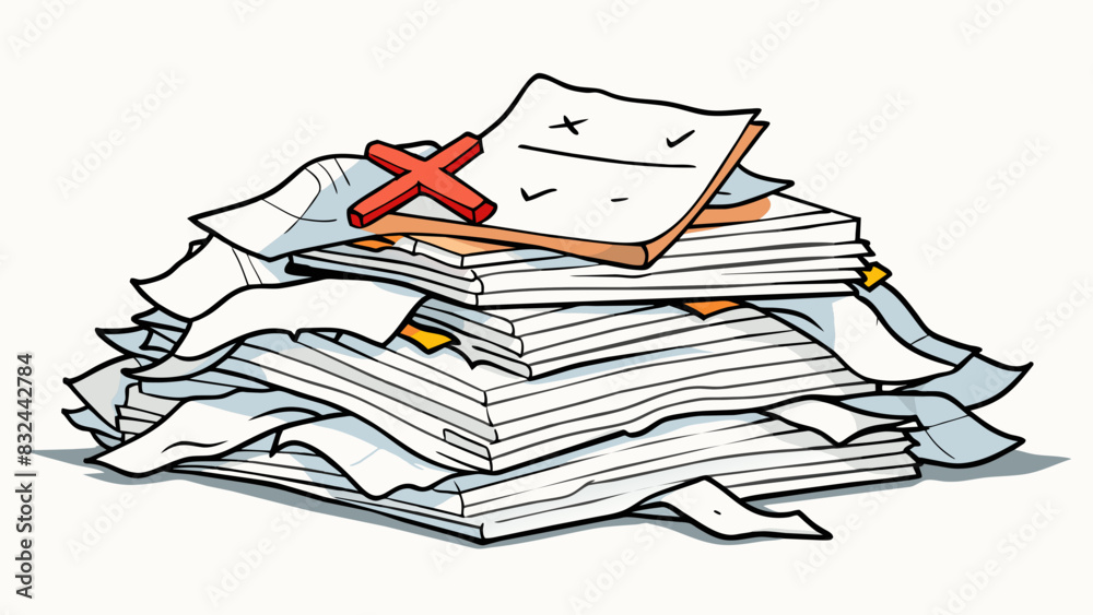 Poster a pile of discarded cled papers representing unfinished dreams and abandoned goals. the words on the