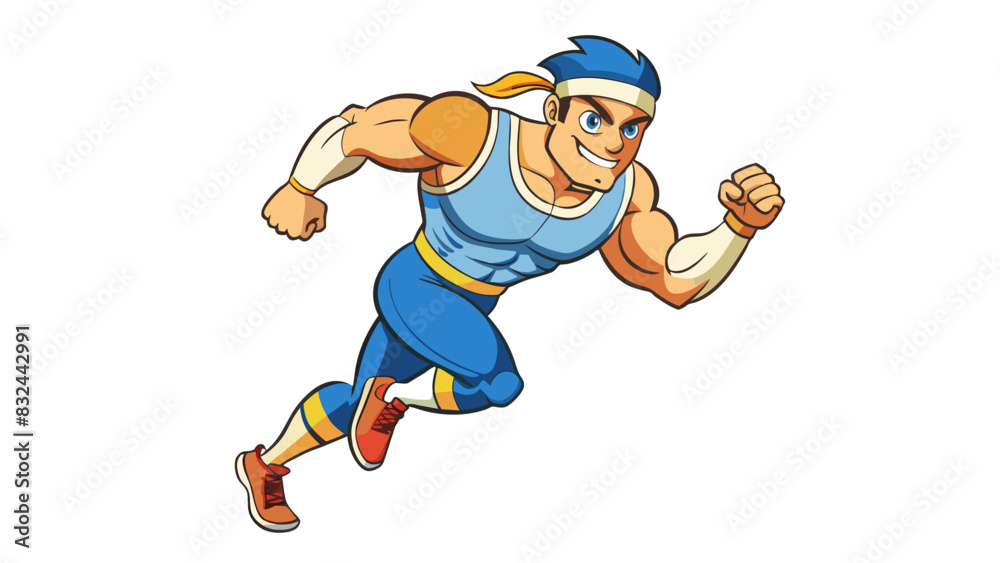 Poster a professional athlete runs jumps and pivots with incredible speed and agility their muscles tensed 